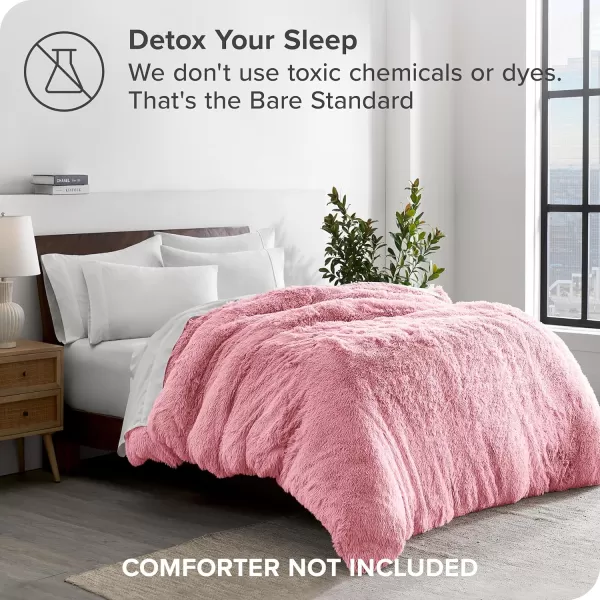 Bare Home Shaggy Fleece Duvet Cover TwinTwin Extra Long Size  Plush Duvet Cover  Super Soft ampamp Luxury  Hidden Zipper Closure  All Season Bedding Duvet Cover TwinTwin XL Dark BlueLight Pink