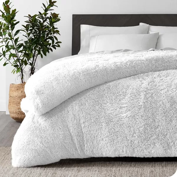 Bare Home Shaggy Fleece Duvet Cover TwinTwin Extra Long Size  Plush Duvet Cover  Super Soft ampamp Luxury  Hidden Zipper Closure  All Season Bedding Duvet Cover TwinTwin XL Dark BlueSand