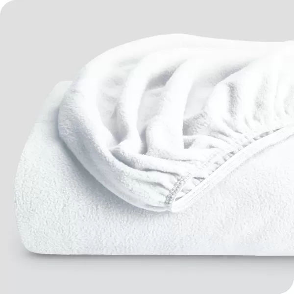 Bare Home Super Soft Fleece Fitted Sheet  Twin Extra Long Size  Extra Plush Polar Fleece NoPilling  Deep Pocket  All Season Cozy Warmth Twin XL White01  White