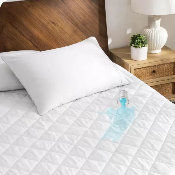 Bare Home Twin XL Waterproof Mattress Protector  39 in x 80 in White Vinyl FreeCalifornia King