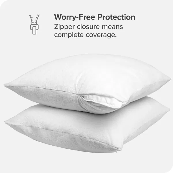Bare Home Twin XL Waterproof Mattress Protector  39 in x 80 in White Vinyl FreePillow Protectors Standard