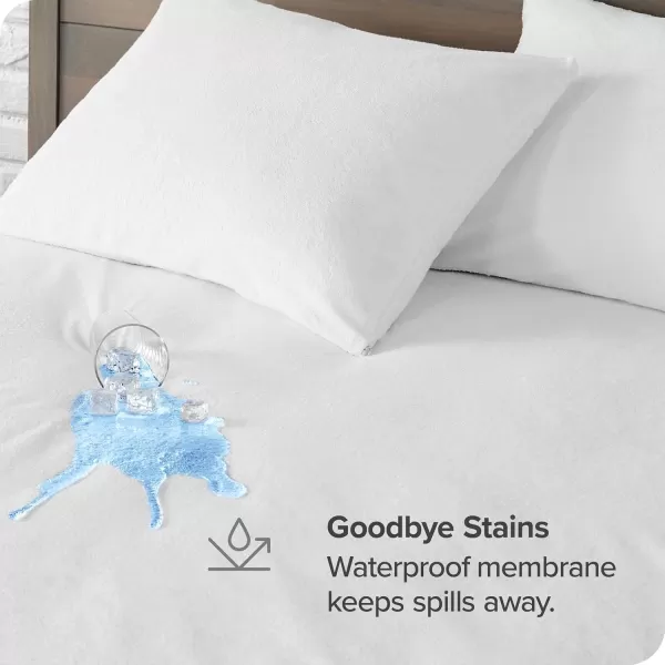 Bare Home Twin XL Waterproof Mattress Protector  39 in x 80 in White Vinyl FreePillow Protectors Standard