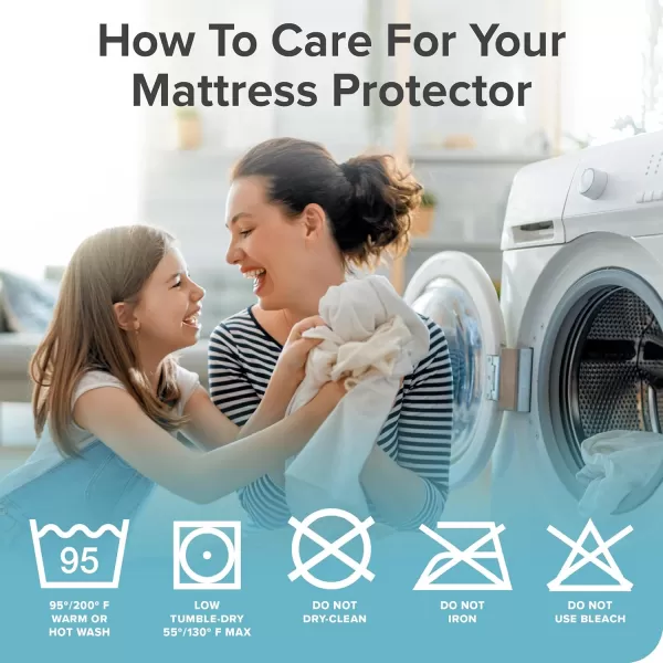 Bare Home Twin XL Waterproof Mattress Protector  39 in x 80 in White Vinyl FreeQueen