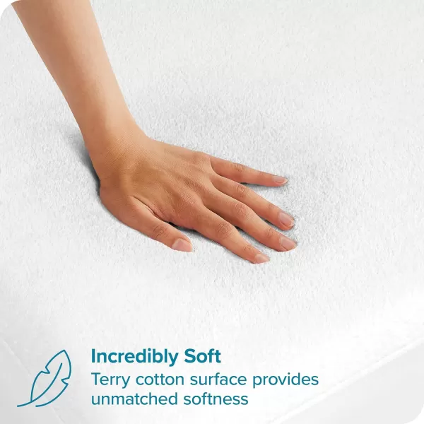 Bare Home Twin XL Waterproof Mattress Protector  39 in x 80 in White Vinyl FreeQueen