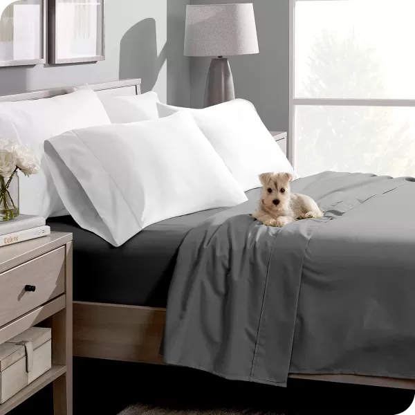 Bare Home TwinTwin Extra Long Flat Sheet  Premium 1800 UltraSoft Top Sheet  Hotel Luxury  Double Brushed  Easy Care  1 TwinTwin XL Flat Sheet Only TwinTwin XL White03  Grey