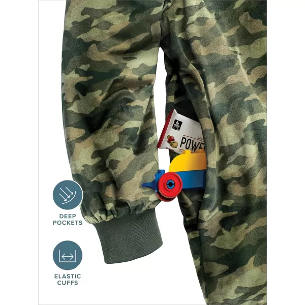 Bare Home Wearable Blanket Hoodie  Soft Plush Sherpa  Warm and Cozy  Oversized Wearable Blanket  Adult ampamp Kid Sizes16  Camo  Green