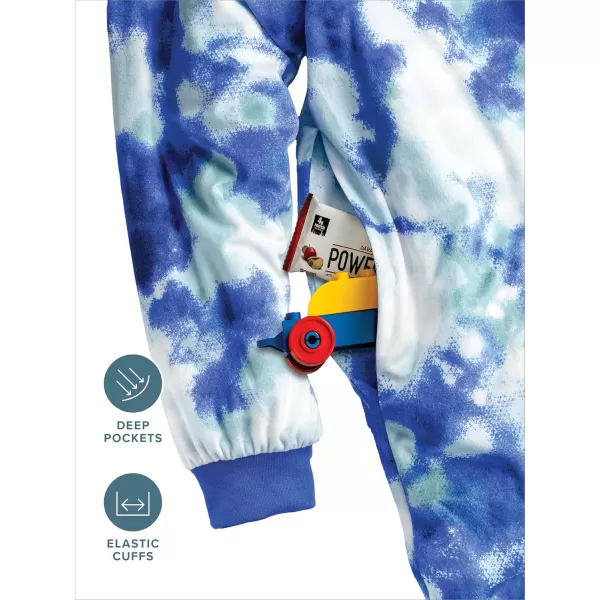 Bare Home Wearable Blanket Hoodie  Soft Plush Sherpa  Warm and Cozy  Oversized Wearable Blanket  Adult ampamp Kid Sizes19  Tie Dye  Blue