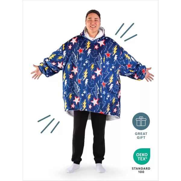 Bare Home Wearable Blanket Hoodie  Soft Plush Sherpa  Warm and Cozy  Oversized Wearable Blanket  Adult ampamp Kid Sizes21  Superhero