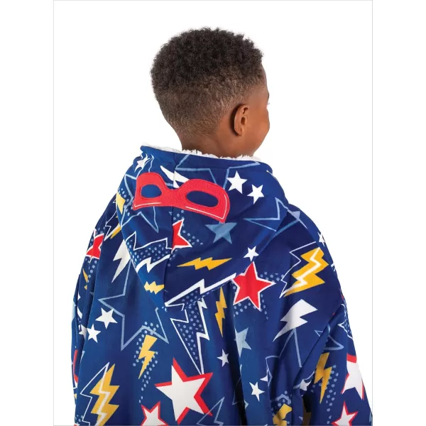 Bare Home Wearable Blanket Hoodie  Soft Plush Sherpa  Warm and Cozy  Oversized Wearable Blanket  Adult ampamp Kid Sizes21  Superhero