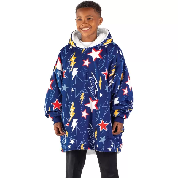Bare Home Wearable Blanket Hoodie  Soft Plush Sherpa  Warm and Cozy  Oversized Wearable Blanket  Adult ampamp Kid Sizes21  Superhero