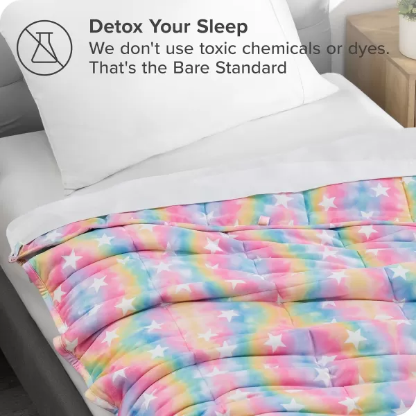 Bare Home Weighted Blanket for Adults 22lb 60quot x 80quot  AllNatural 100 Cotton  Premium Heavy Blanket Nontoxic Glass Beads Light Grey 60quotx80quot21  Minky Fleece Unicorn