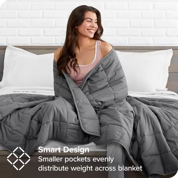 Bare Home Weighted Blanket for Adults 22lb 60quot x 80quot  AllNatural 100 Cotton  Premium Heavy Blanket Nontoxic Glass Beads Light Grey 60quotx80quot03  Cotton Grey