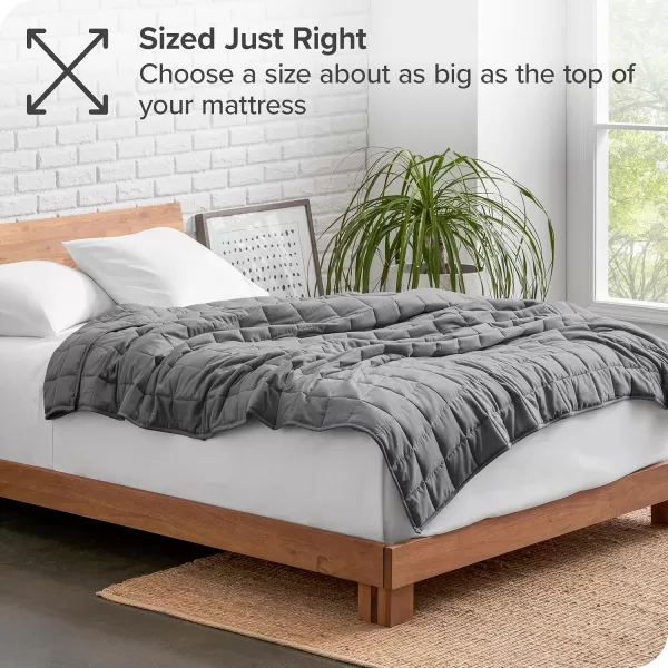 Bare Home Weighted Blanket for Adults 22lb 60quot x 80quot  AllNatural 100 Cotton  Premium Heavy Blanket Nontoxic Glass Beads Light Grey 60quotx80quot03  Cotton Grey