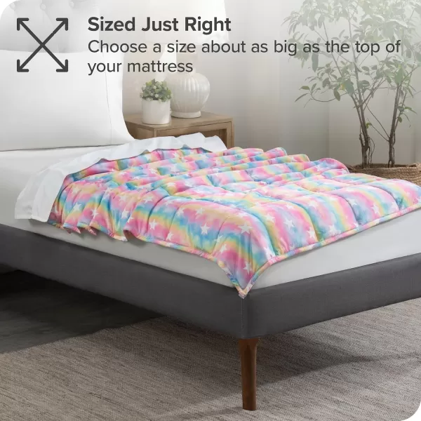 Bare Home Weighted Blanket for Adults 22lb 60quot x 80quot  AllNatural 100 Cotton  Premium Heavy Blanket Nontoxic Glass Beads Light Grey 60quotx80quot21  Minky Fleece Unicorn