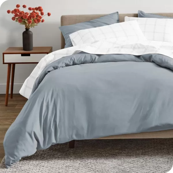 Bare Home 100 Organic Cotton Sateen Duvet Cover Set  KingCal King Size  Smooth Sateen Weave  Warm ampamp Luxurious  KingCal King Duvet Cover KingCal King Dusty RoseDusty Blue