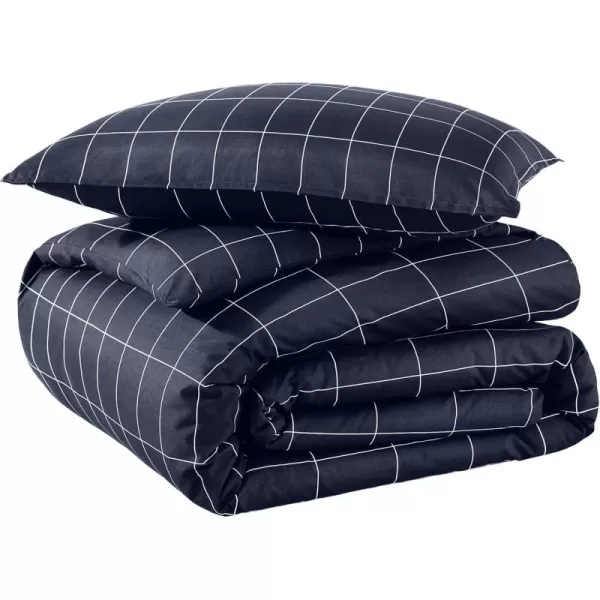 23 - Grid - Midnight Blue/White (No Comforter)