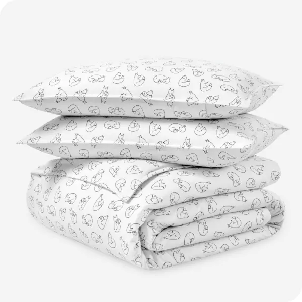 Bare Home Flannel Duvet Cover Set  FullQueen  100 Cotton Velvety Soft Heavyweight Premium Flannel Double Brushed  Includes Sham Pillow Covers FullQueen Light Grey17  Feelin Foxy