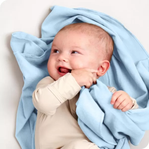 Bare Home Flannel Receiving Blanket Premium 100 Cotton Flannel Receiving Blankets 6Pack Flannel Receiving Blankets Hypoallergenic Gentle on Skin Warm and Durable Receiving Light BlueLight Blue