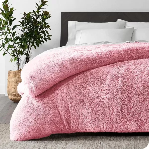 Bare Home Shaggy Fleece Duvet Cover TwinTwin Extra Long Size  Plush Duvet Cover  Super Soft ampamp Luxury  Hidden Zipper Closure  All Season Bedding Duvet Cover TwinTwin XL Dark BlueLight Pink