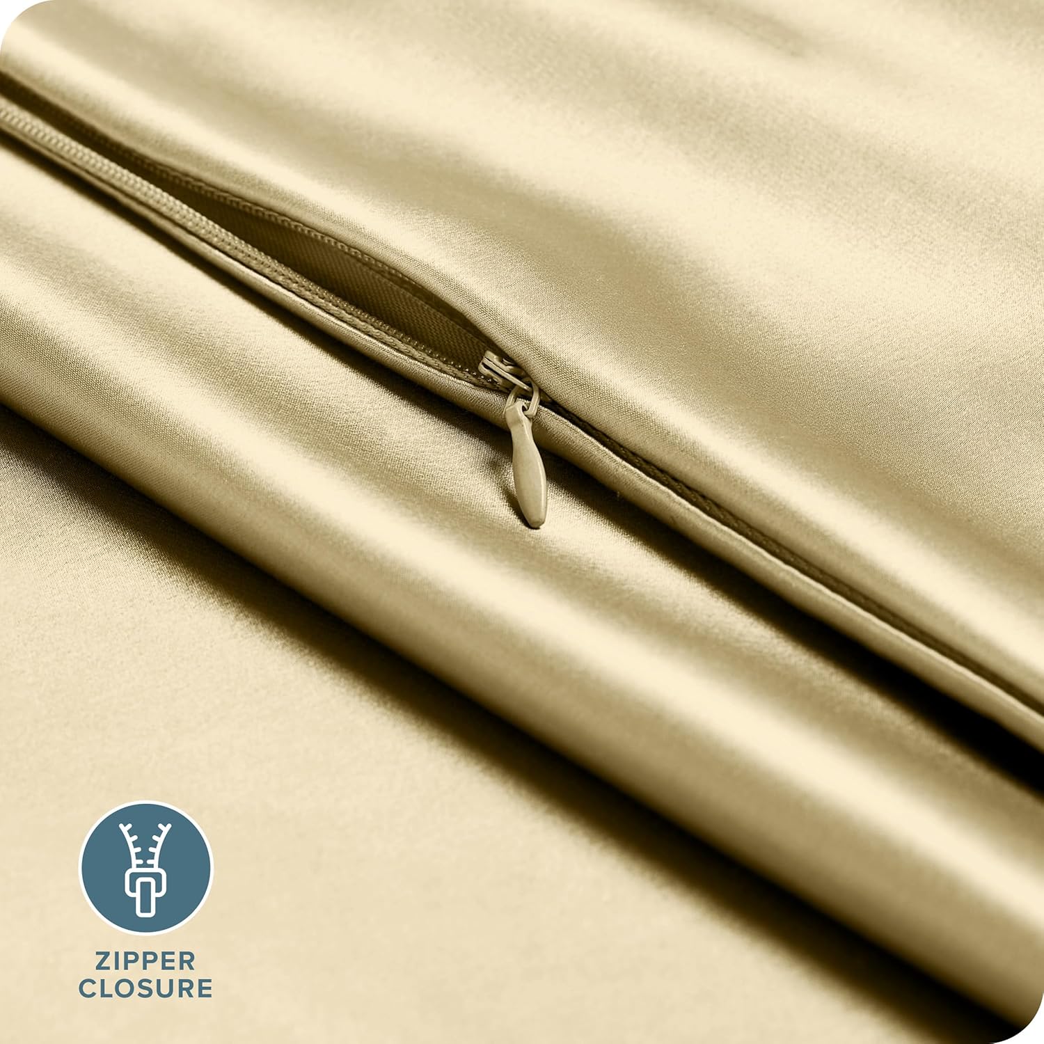 Bare Home 100 Mulberry Silk Pillowcase for Hair and Skin  Ultra Premium 6A Grade 19 Momme Silk Pillow Case  Envelope Enclosure  Breathable Cooling Pillow Cover Standard White09  Champagne