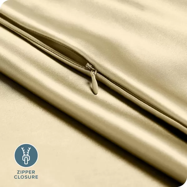 Bare Home 100 Mulberry Silk Pillowcase for Hair and Skin  Ultra Premium 6A Grade 19 Momme Silk Pillow Case  Envelope Enclosure  Breathable Cooling Pillow Cover Standard White09  Champagne