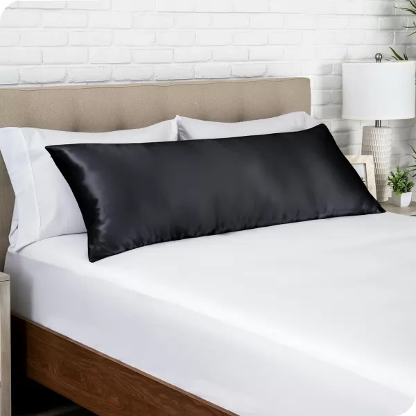 Bare Home 100 Mulberry Silk Pillowcase for Hair and Skin  Ultra Premium 6A Grade 19 Momme Silk Pillow Case  Envelope Enclosure  Breathable Cooling Pillow Cover Standard White02  Black