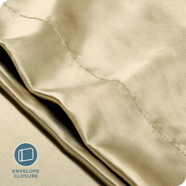 Bare Home 100 Mulberry Silk Pillowcase for Hair and Skin  Ultra Premium 6A Grade 19 Momme Silk Pillow Case  Envelope Enclosure  Breathable Cooling Pillow Cover Standard White09  Champagne