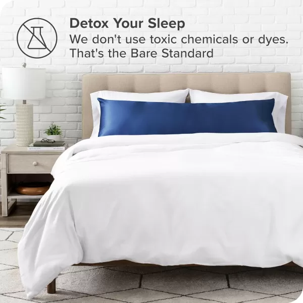 Bare Home 100 Mulberry Silk Pillowcase for Hair and Skin  Ultra Premium 6A Grade 19 Momme Silk Pillow Case  Envelope Enclosure  Breathable Cooling Pillow Cover Standard White13  Dark Blue