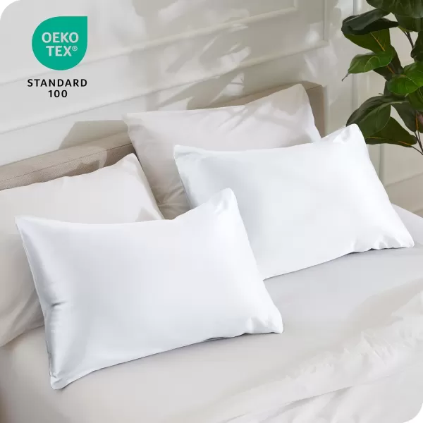 Bare Home 100 Mulberry Silk Pillowcase for Hair and Skin  Ultra Premium 6A Grade 19 Momme Silk Pillow Case  Envelope Enclosure  Breathable Cooling Pillow Cover Standard White01  White