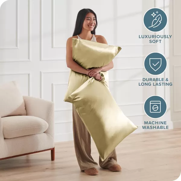 Bare Home 100 Mulberry Silk Pillowcase for Hair and Skin  Ultra Premium 6A Grade 19 Momme Silk Pillow Case  Envelope Enclosure  Breathable Cooling Pillow Cover Standard White09  Champagne