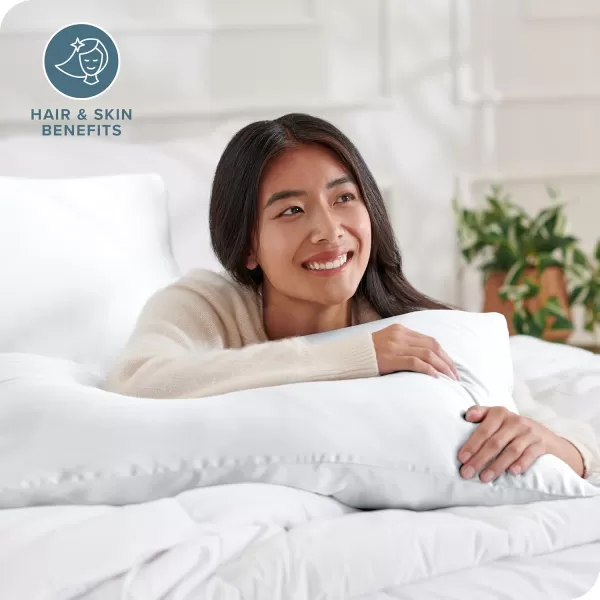Bare Home 100 Mulberry Silk Pillowcase for Hair and Skin  Ultra Premium 6A Grade 19 Momme Silk Pillow Case  Envelope Enclosure  Breathable Cooling Pillow Cover Standard White01  White