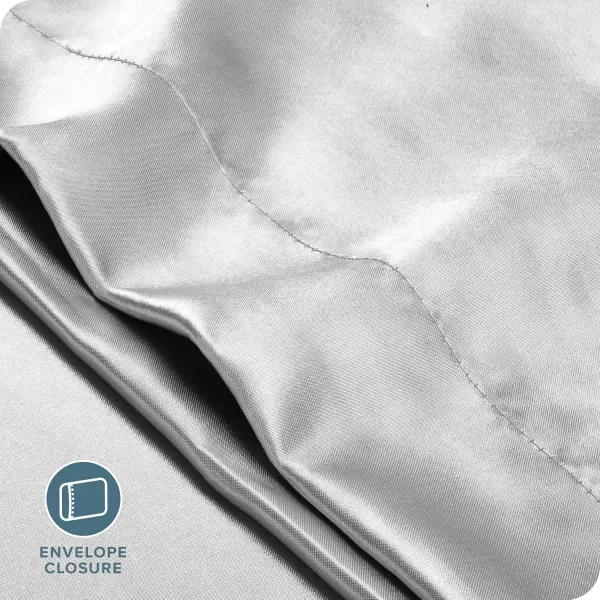 Bare Home 100 Mulberry Silk Pillowcase for Hair and Skin  Ultra Premium 6A Grade 19 Momme Silk Pillow Case  Envelope Enclosure  Breathable Cooling Pillow Cover Standard White05  Silver