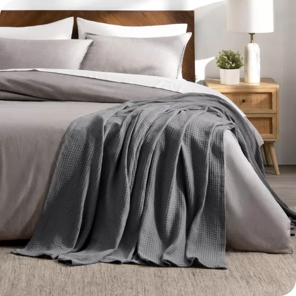 imageBare Home Grey Waffle Blanket FullQueen 90Wx90L 100 Cotton Soft ampamp Breathable Blanket for All Seasons Lightweight Blanket Perfect for Layering Bed Sofa ampamp Couch FullQueen Grey03  Grey