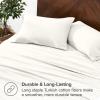 imageBare Home Organic Cotton Flannel Sheet Set  Cal King Size  100 Cotton  Double Brushed for Extra Softness ampamp Comfort  Warm Cozy and Durable  Breathable  Bed Sheets Cal King Dark Blue06  Cream