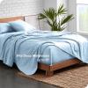 imageBare Home Organic Cotton Flannel Sheet Set  Cal King Size  100 Cotton  Double Brushed for Extra Softness ampamp Comfort  Warm Cozy and Durable  Breathable  Bed Sheets Cal King Dark Blue10  Light Blue