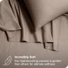 imageBare Home Organic Cotton Flannel Sheet Set  Cal King Size  100 Cotton  Double Brushed for Extra Softness ampamp Comfort  Warm Cozy and Durable  Breathable  Bed Sheets Cal King Dark Blue04  Taupe