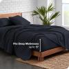 imageBare Home Organic Cotton Flannel Sheet Set  Cal King Size  100 Cotton  Double Brushed for Extra Softness ampamp Comfort  Warm Cozy and Durable  Breathable  Bed Sheets Cal King Dark Blue05  Midnight Blue
