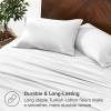 imageBare Home Organic Cotton Flannel Sheet Set  Cal King Size  100 Cotton  Double Brushed for Extra Softness ampamp Comfort  Warm Cozy and Durable  Breathable  Bed Sheets Cal King Dark Blue01  White