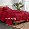 imageBare Home Organic Cotton Flannel Sheet Set  Cal King Size  100 Cotton  Double Brushed for Extra Softness ampamp Comfort  Warm Cozy and Durable  Breathable  Bed Sheets Cal King Dark Blue13  Red