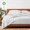 imageBare Home Organic Cotton Flannel Sheet Set  Cal King Size  100 Cotton  Double Brushed for Extra Softness ampamp Comfort  Warm Cozy and Durable  Breathable  Bed Sheets Cal King Dark Blue01  White