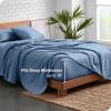 imageBare Home Organic Cotton Flannel Sheet Set  Cal King Size  100 Cotton  Double Brushed for Extra Softness ampamp Comfort  Warm Cozy and Durable  Breathable  Bed Sheets Cal King Dark Blue09  Coronet Blue