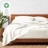 imageBare Home Organic Cotton Flannel Sheet Set  Cal King Size  100 Cotton  Double Brushed for Extra Softness ampamp Comfort  Warm Cozy and Durable  Breathable  Bed Sheets Cal King Dark Blue06  Cream