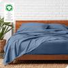 imageBare Home Organic Cotton Flannel Sheet Set  Cal King Size  100 Cotton  Double Brushed for Extra Softness ampamp Comfort  Warm Cozy and Durable  Breathable  Bed Sheets Cal King Dark Blue09  Coronet Blue
