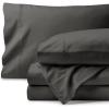 imageBare Home Organic Cotton Flannel Sheet Set  Cal King Size  100 Cotton  Double Brushed for Extra Softness ampamp Comfort  Warm Cozy and Durable  Breathable  Bed Sheets Cal King Dark Blue02  Grey