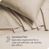 imageBare Home 100 Organic Cotton Queen Sheet Set  Crisp Percale Weave  Lightweight ampamp Breathable  Bedding Sheets ampamp Pillowcases Queen Dusty Blue07  French Beige