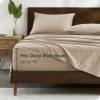 imageBare Home 100 Organic Cotton Queen Sheet Set  Crisp Percale Weave  Lightweight ampamp Breathable  Bedding Sheets ampamp Pillowcases Queen Dusty Blue07  French Beige