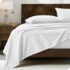 imageBare Home 100 Organic Cotton Queen Sheet Set  Crisp Percale Weave  Lightweight ampamp Breathable  Bedding Sheets ampamp Pillowcases Queen Dusty Blue07  French Beige