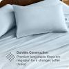 imageBare Home 100 Organic Cotton Queen Sheet Set  Crisp Percale Weave  Lightweight ampamp Breathable  Bedding Sheets ampamp Pillowcases Queen Dusty Blue13  Winter Blue