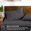 imageBare Home Lyocell Tencel Pillow Cases  Standard Size Set of 2  Derived from Eucalyptus  Moisture Regulating  Ultra Soft  Easy Care Standard Pillowcase Set of 2 WhiteForged Iron Grey