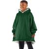 imageBare Home Wearable Blanket BCozy Hoodie  Soft Plush Sherpa  Warm and Cozy  Oversized Wearable Blanket  Adult ampamp Kid Sizes13  Forest Green